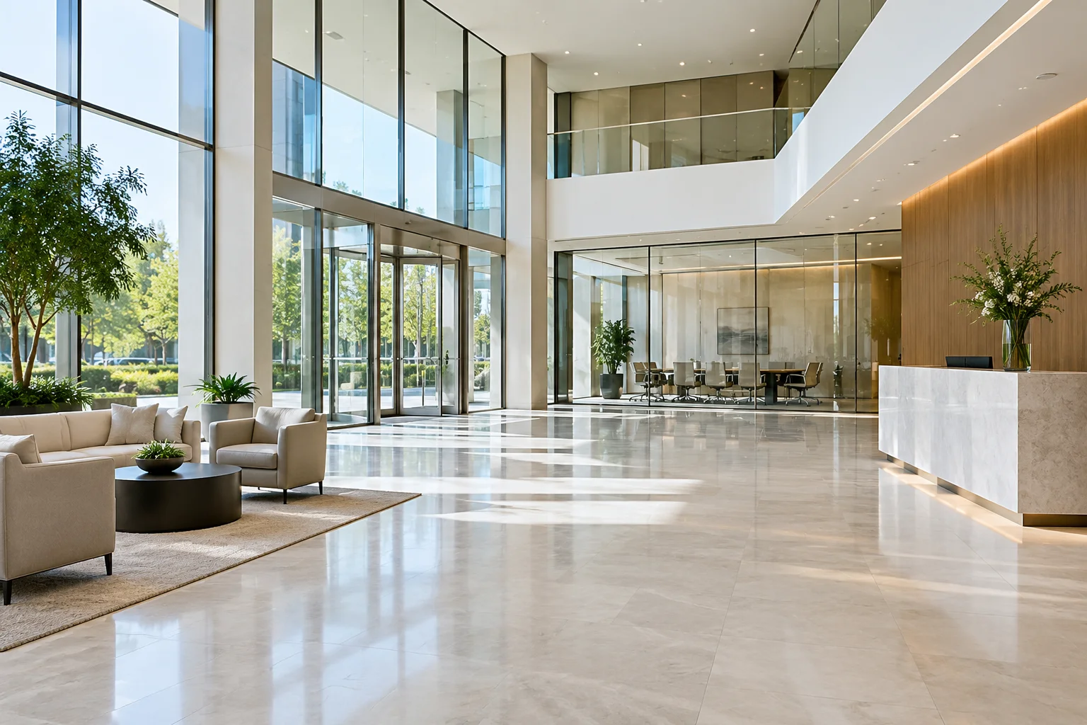Illustrative completed commercial interior